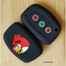Силиконовый чехол на ключ Hyundai solaris i30 ix35 tucson 2016 akcent santaFe "Angry Birds"