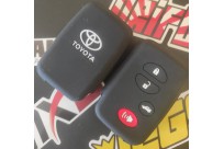 Силиконовый чехол на ключ Toyota Camry,Highlander,Prado,Land Cruiser,Prius 4 кнопки