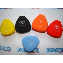 Силиконовый чехол Toyota -Camry,Avalon,Corolla,RAV4,Venza ( 2 кнопки)